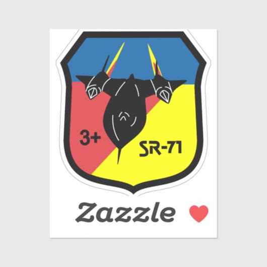 Rückvogel +3 eckiger Aufkleber (Blatt)