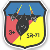 Rückvogel +3 eckiger Aufkleber (Vorderseite)