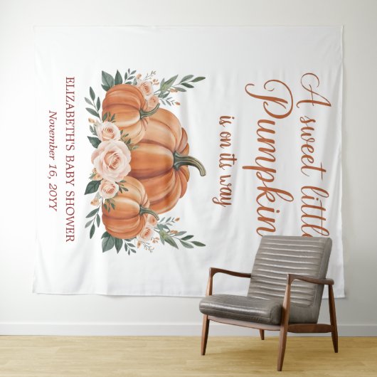 Rückwand für die individuell anpassbare KürbisBaby Wandteppich (Beispiel (Horizontal))