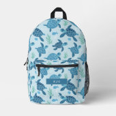 Rückwand für Meerschildkröten Bedruckter Rucksack (Vorderseite)