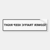 Rückwärtiger langsamerer Verkehr behält nach Autoaufkleber (Vorne)