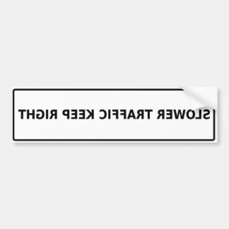 Rückwärtiger langsamerer Verkehr behält nach Autoaufkleber