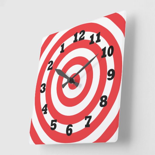 Rückwärts Stierauge Quadratische Wanduhr (Winkel)