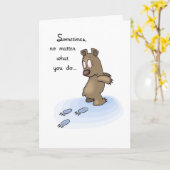 Rückwärts-Tag Bärenförderung Karte (Gelbe Blume)