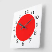 Rückwärts-Uhr Quadratische Wanduhr (Winkel)