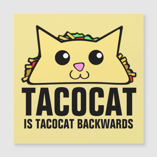 Rückwärts von Tacocat Magnetkarte (Vorderseite)
