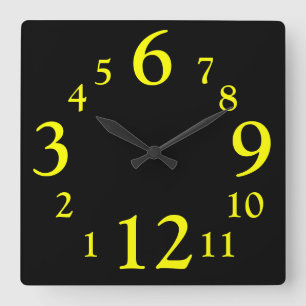 Rückwärts Wand-Stempeluhren Quadratische Wanduhr