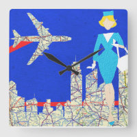 Rückwärtsflug auf der Wall-Uhr