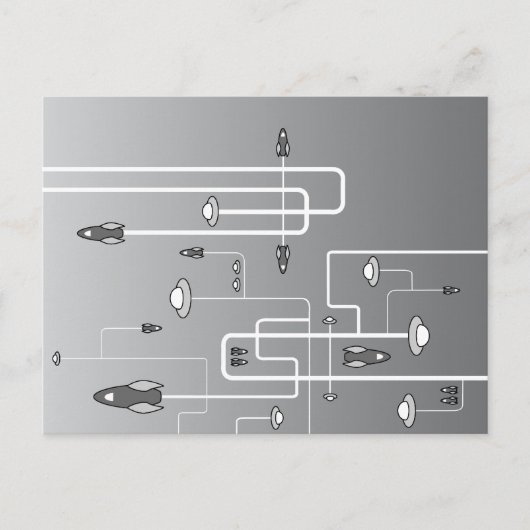 Rückwärtsflug Postkarte (Vorderseite)