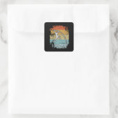 Rückwärtsgang des Löwenpolsters Quadratischer Aufkleber (Tasche)