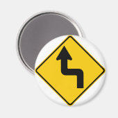 Rückwärtsgang (Links) Markierung für die Autobahn Magnet (Vorderseite/Rückseite)