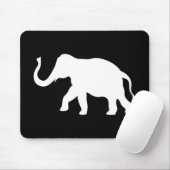 Rückwärtsgewandte ElefantenSilhouette Mousepad (Mit Mouse)
