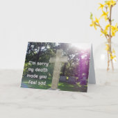 Rückwärtskondolenzkarte 1 karte (Gelbe Blume)