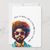 Rückwind | Caps Gown & Disco Sounds Grad Party Einladung (Rückseite)