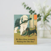 RÜCKZAHLUNG PARTY EINLADUNG Haustiere Hunde Gewart (Stehend Vorderseite)