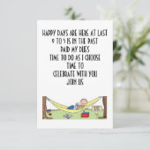 RÜCKZAHLUNGSBEDINGUNGEN MIT IHRER EINLAGE EINLADUNG (Stehend Vorderseite)