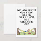 RÜCKZAHLUNGSBEDINGUNGEN MIT IHRER EINLAGE EINLADUNG (Vorne/Hinten)