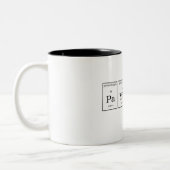 Rückzahlungskaffee-Tasse #periodicphase Reihe Zweifarbige Tasse (Links)