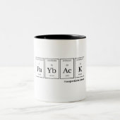 Rückzahlungskaffee-Tasse #periodicphase Reihe Zweifarbige Tasse (Mittel)