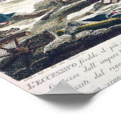 Rückzug aus Moskau, eingraviert von J. Hassell Poster (Ecke)