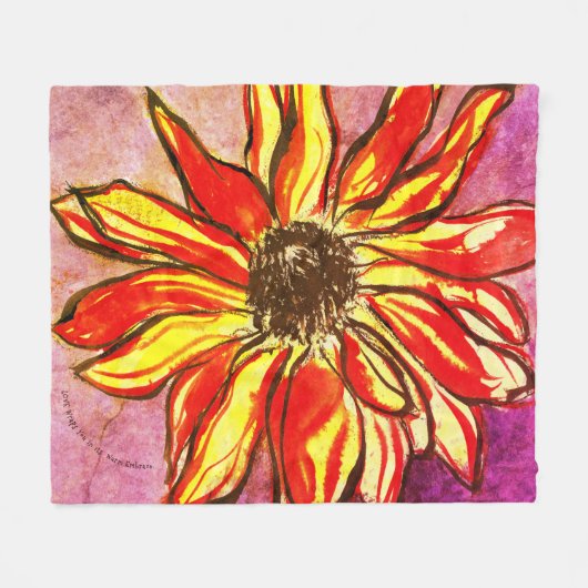 *'Rudbeckia Ablaze' Fleecedecke (Vorderseite (Horizontal))