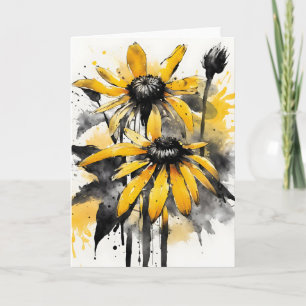 Rudbeckia - Aquarellblumen Karte