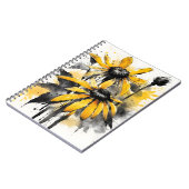 Rudbeckia - Aquarellblumen Notizblock (Linke Seite)