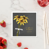 Rudbeckia Black Mit Augen Susan Blume gebunden an  Serviette (Beispiel)