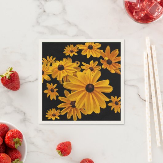 Rudbeckia Black Mit Augen Susan Blume Paper Napkin Serviette (Beispiel)