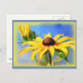 Rudbeckia Blues - Vignette Postkarte (Vorne/Hinten)