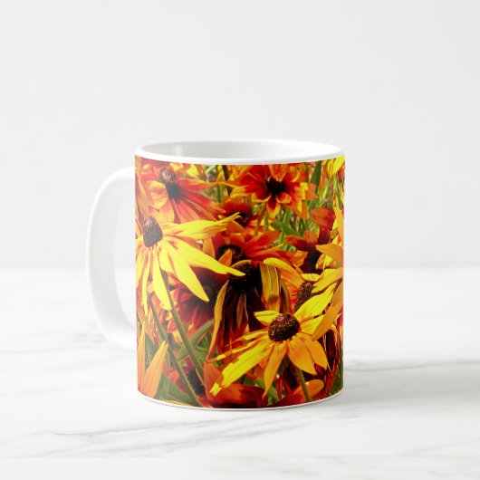 RUDBECKIA-BLUME KAFFEETASSE (Vorderseite Links)