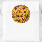 Rudbeckia Fulgida / Schwarz-Mit Augen Susans Runder Aufkleber (Tasche)