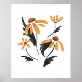 Rudbeckia Hirta Black-Mit Augen Susan-Ästhetische  Poster