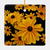 Rudbeckia-schwarze mit Augen Keramikornament (Rückseite)