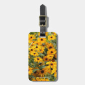 Rudbeckias / Ein Bett von Schwarz-Mit Augen Susans Gepäckanhänger (Vorderseite vertikal)