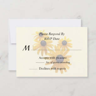 Rudbeckien Herz RSVP Karte