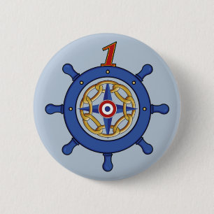 Rudder Logo Badge Button