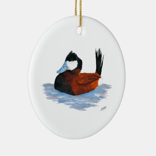 Ruddy Duck Keramik Ornament (Rechts)