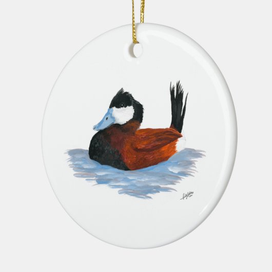 Ruddy Duck Keramik Ornament (Links)