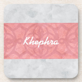 Ruddy Pink Batik Gray Name Getränkeuntersetzer