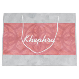 Ruddy Pink Batik Gray Name Große Geschenktüte