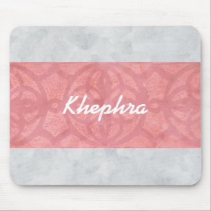 Ruddy Pink Batik Gray Name Mousepad