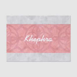 Ruddy Pink Batik Gray Name Seidenpapier