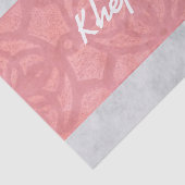 Ruddy Pink Batik Gray Name Seidenpapier (Ausschnitt)
