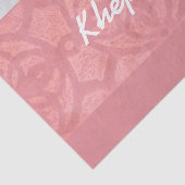 Ruddy Pink Batik Gray Name Seidenpapier (Ausschnitt)