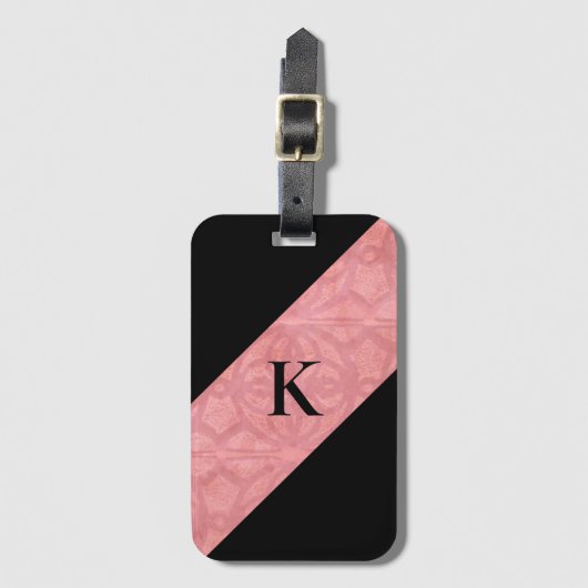 Ruddy Pink Batik Letter Gepäckanhänger (Vorderseite Vertikal)