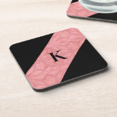 Ruddy Pink Batik Letter Getränkeuntersetzer (Linke Seite)