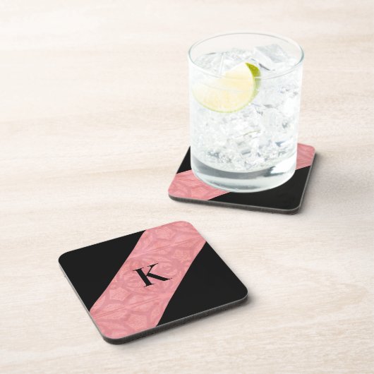 Ruddy Pink Batik Letter Getränkeuntersetzer (Rechte Seite)