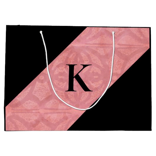 Ruddy Pink Batik Letter Große Geschenktüte (Rückseite)
