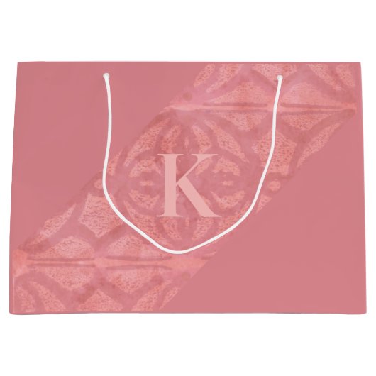 Ruddy Pink Batik Letter Große Geschenktüte (Vorderseite)